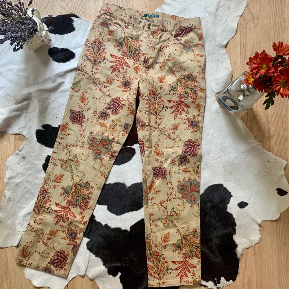 Ralph Lauren paisley pattern pants